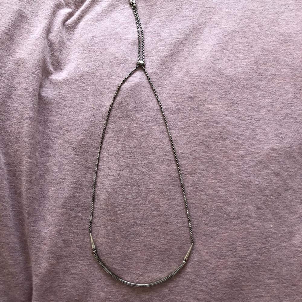 adjustable silver necklace by kendra scott